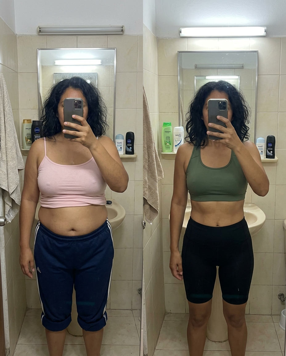 Resultado de antes y después de participante del programa de 30 días